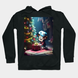 Unveiling Enigmatic Holiday Magic: Gravity Falls Christmas Art for Iconic Festive Designs! Hoodie